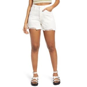 BP Ripped White Demin Shorts (26)